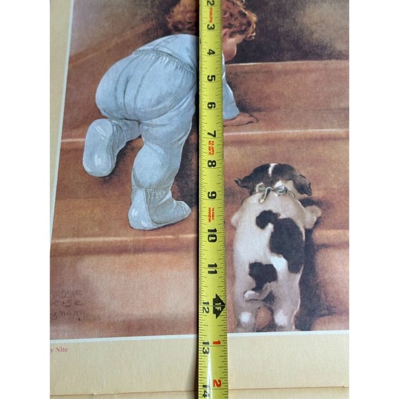 Vtg Prints Bessie Pease Gutmann Calendar Sz 11/14 80s Art Print Nursery Signed - Picture 9 of 14